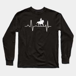 Riding Heartbeat Rider Horse Long Sleeve T-Shirt